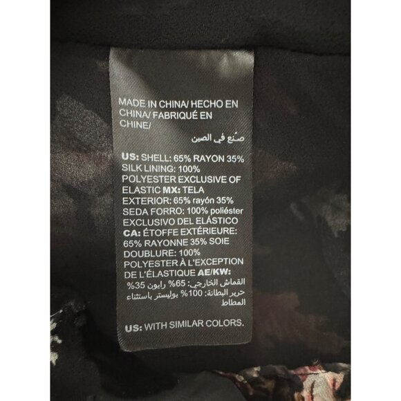 White House Black Market Off-The-Shoulder Floral Burnout Silk Blouse Top Size S - Picture 10 of 12